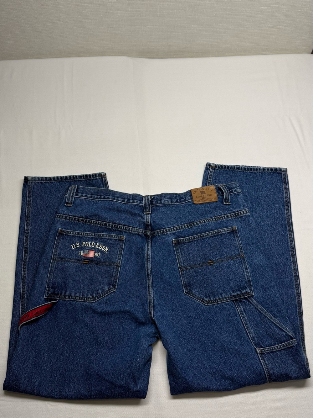 Vintage U.S. Polo Assn. Carpenter Jeans Men’s Blue Relaxed Fit Utility Denim Y2K